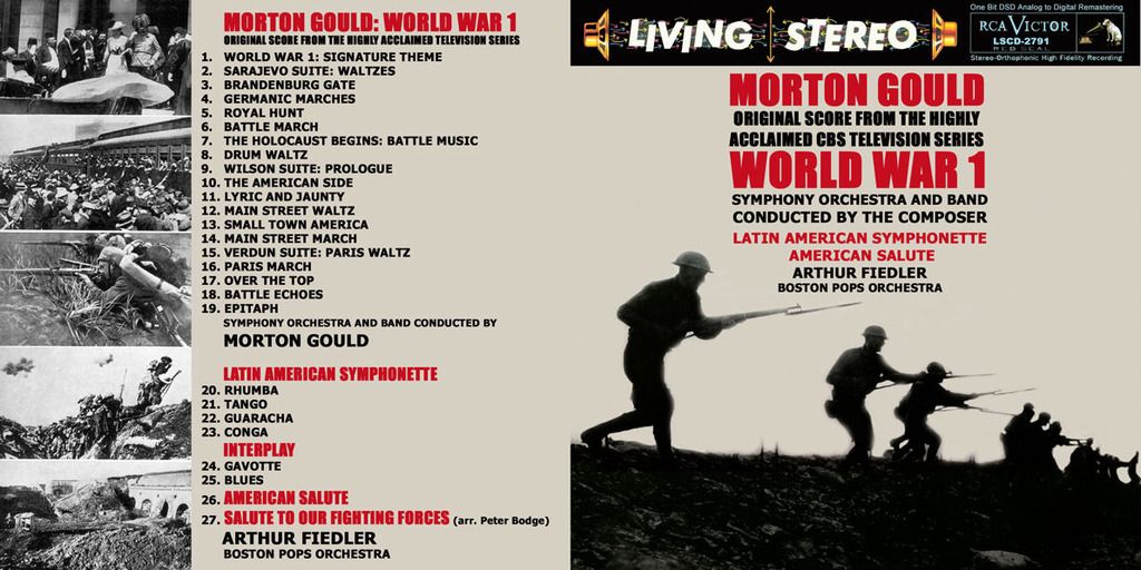 LIVING STEREO Gould WORLD WAR 1 (1964 TV Score) + FIEDLER Bonus